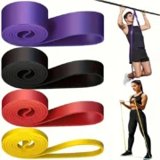 4pcs Yoga Resistance Tension Bands, Fitness Pull Up Bands, Workout Equipment For Exercise, Body Stretching, Strength Training
