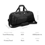 ⁦Gym Duffle Bag Waterproof Sports Duffel Bags Travel Weekender Bag for Men Women Overnight Sports Duffel Bags Dry Wet Separation⁩ - الصورة ⁦3⁩