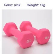 ⁦1kg women's dumbbell professional bones home fitness sports equipment weight loss multicolour plastic dip⁩ - الصورة ⁦9⁩