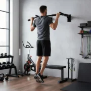 ⁦Wall-Mounted Pull Up Bars Dip Rack Station Push Fitness Dip Stand For Home Gym Body Workout Indoor Exercise⁩ - الصورة ⁦3⁩