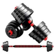 ⁦Portable Gym Muscle Weight Cement Dumbbells Barbells Set 10-20Kg Rubber Coated Cement Dumbbell Set⁩ - الصورة ⁦4⁩