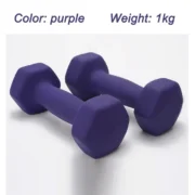 ⁦1kg women's dumbbell professional bones home fitness sports equipment weight loss multicolour plastic dip⁩ - الصورة ⁦6⁩