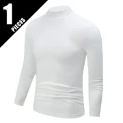 ⁦2/4 Piece Men's And Teenagers' Thermal Underwear Set Simple And Fashionable Long Sleeve Bottoming Shirt Elastic Waist Trousers P⁩ - الصورة ⁦9⁩