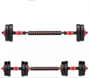⁦Portable Gym Muscle Weight Cement Dumbbells Barbells Set 10-20Kg Rubber Coated Cement Dumbbell Set⁩ - الصورة ⁦5⁩