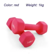 ⁦1kg women's dumbbell professional bones home fitness sports equipment weight loss multicolour plastic dip⁩ - الصورة ⁦7⁩